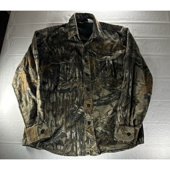Realtree Other - Valeo Realtree Camo Button Up Hunting Shirt Jacket Mens Medium USA Made Collared